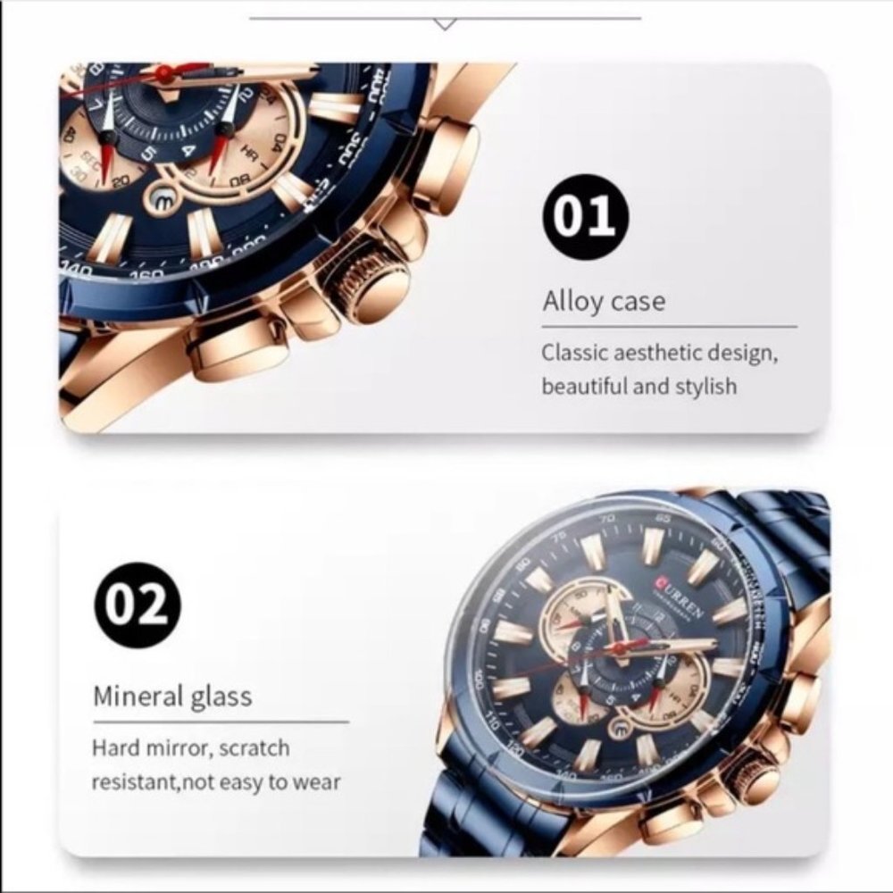 Men’s Quartz Stainless Steel Watch - Picture 7 of 9